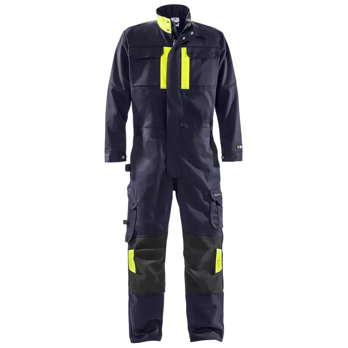 Fristads Flame coverall 8044 WEL, Marine/Hi-Vis yellow, large image number 0