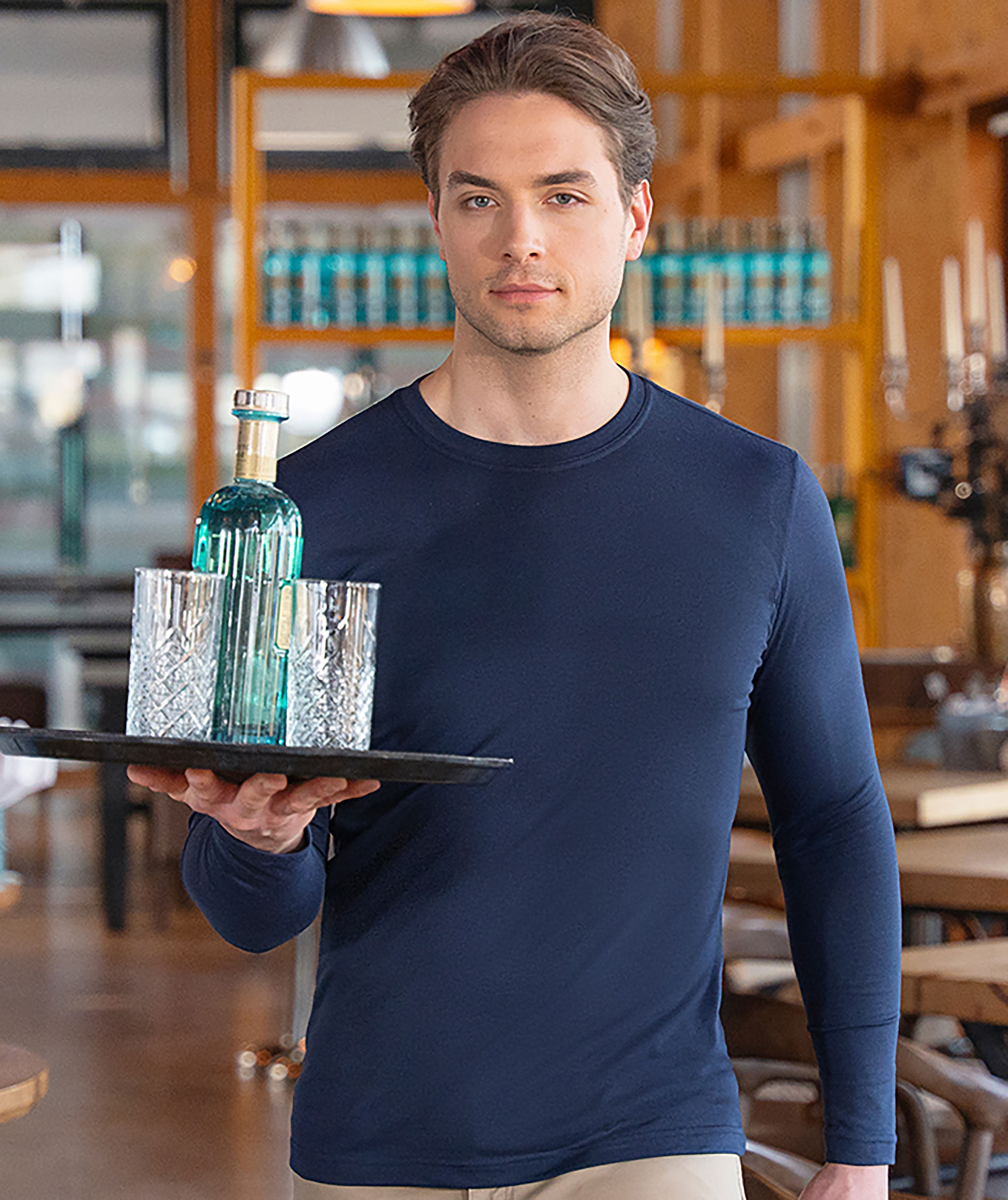 Karlowsky Casual-Flair long-sleeved shirt, Navy, large image number 5