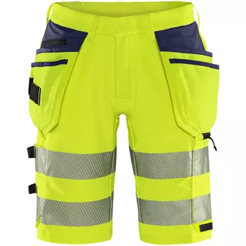 Fristads Green craftsman shorts 2646 GSTP, Hi-Vis yellow/marine