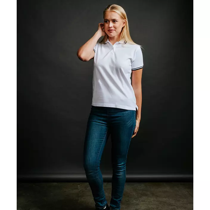 YOU Napoli women's polo shirt, White, large image number 1