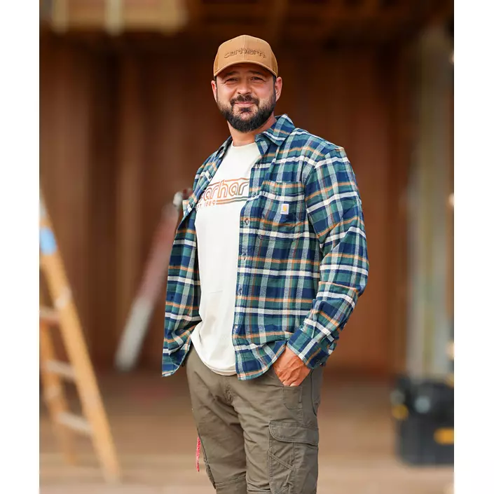 Carhartt flannelskjorte, Navy, large image number 1