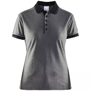 Craft Noble pique women's polo shirt, Black Melange