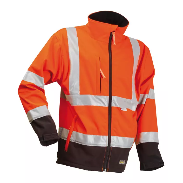 Lyngsoe ​softshell jacket, Hi-Vis Orange/Black, large image number 0