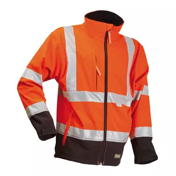 Lyngsoe ​softshell jacket, Hi-Vis Orange/Black