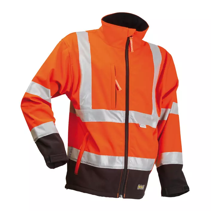 Lyngsoe ​softshell jacket, Hi-Vis Orange/Black, large image number 0