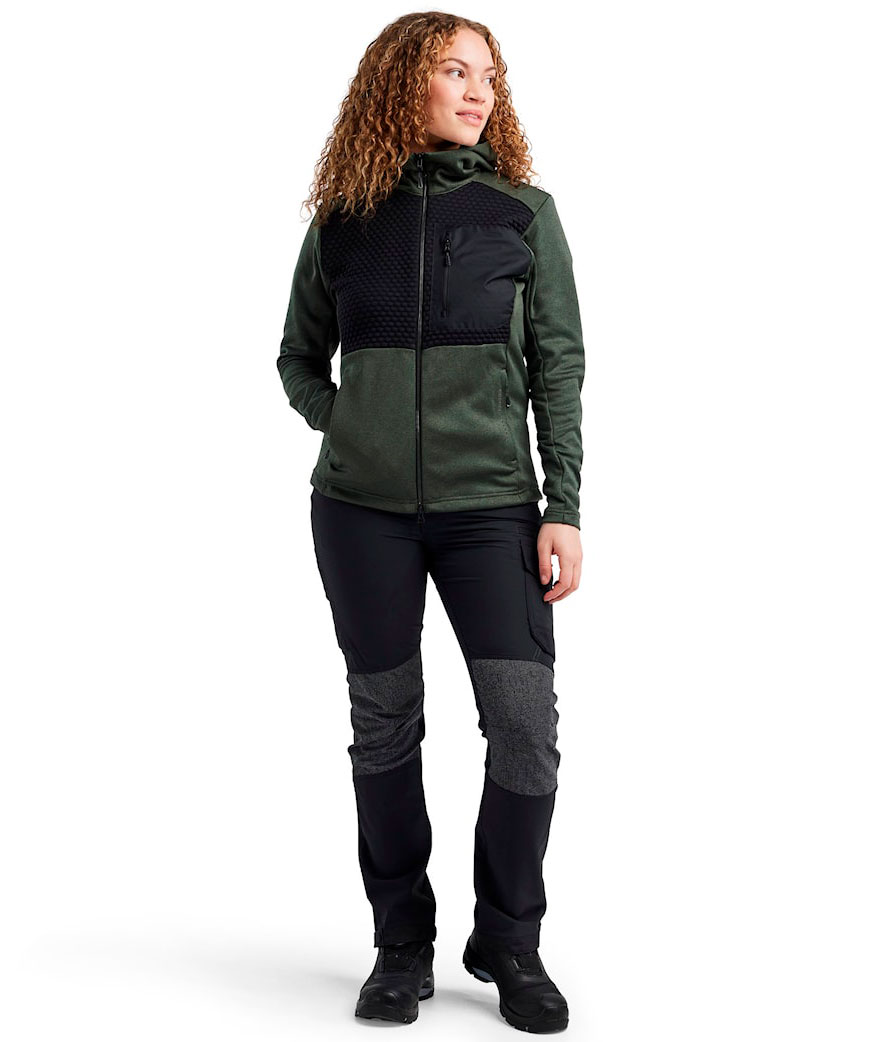 Bl&aring;kl&auml;der women's hoodie with zipper, Autumn green/Black, large image number 1