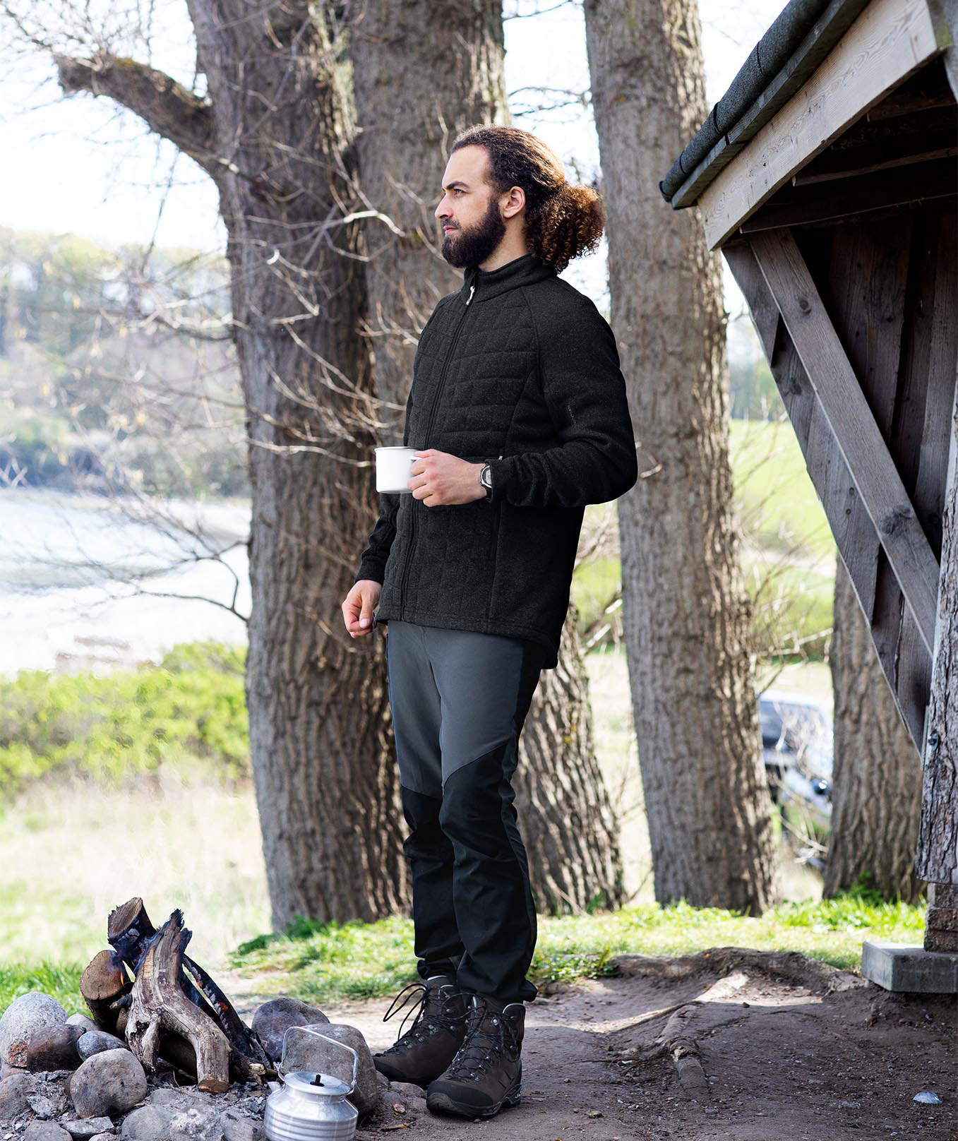 ID quilted fleece jacket