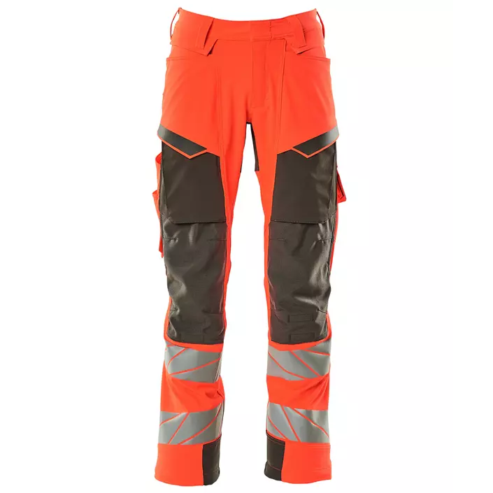Mascot Accelerate Safe work trousers full stretch, Hi-vis red/Dark anthracite, large image number 0