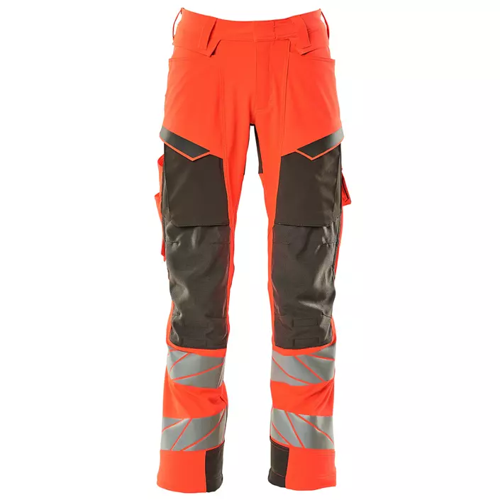 Mascot Accelerate Safe Arbeitshose full Stretch, Hi-vis Rot/dunkles Anthrazit, large image number 0
