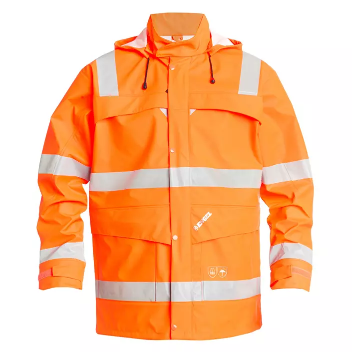 Engel rain jacket, Hi-vis Orange, large image number 0