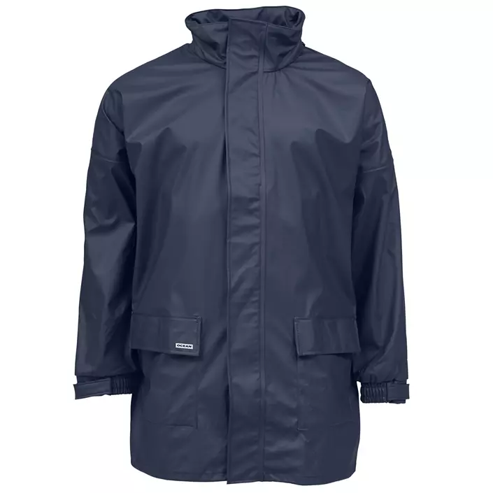 Ocean PU Comfort Stretch rain jacket, Marine Blue, large image number 0