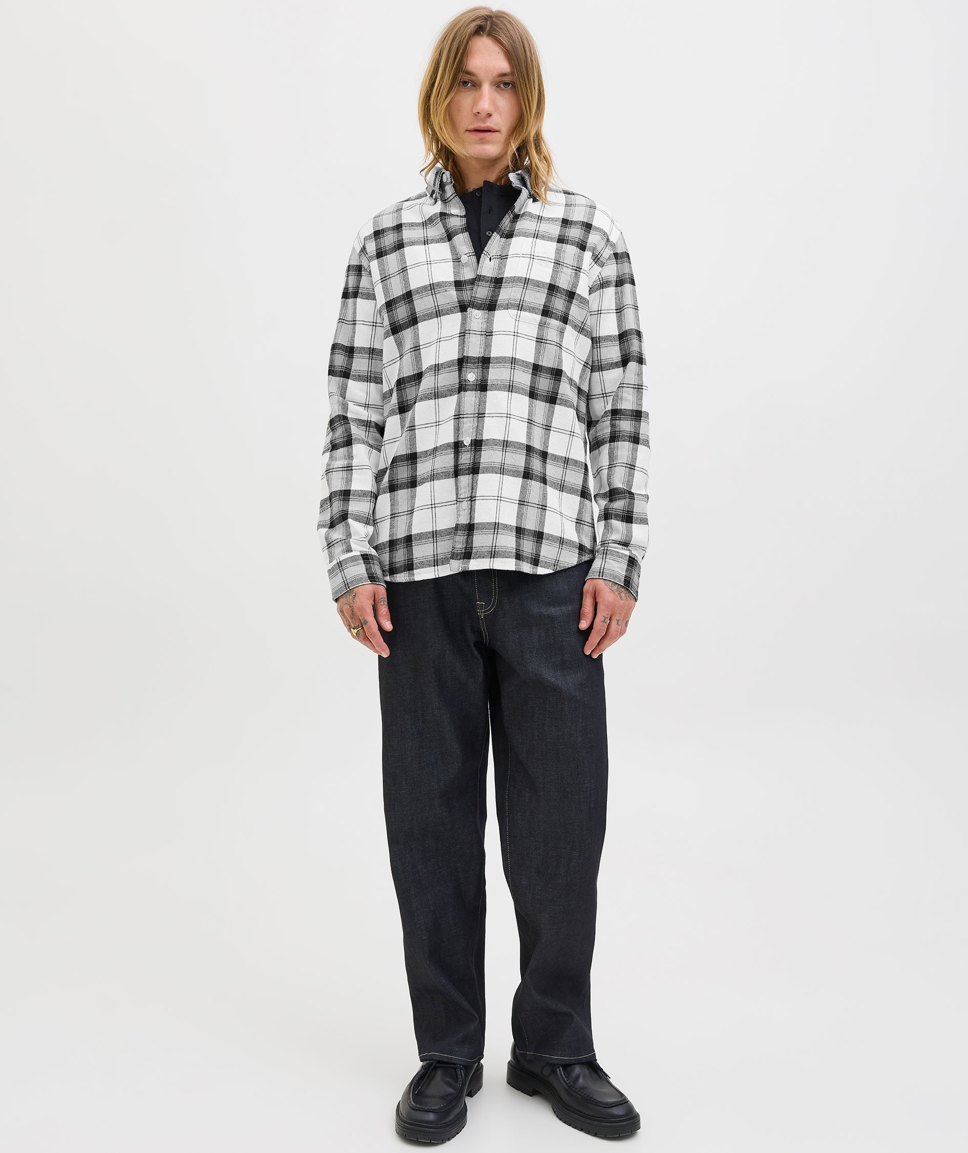 Jack & Jones Premium JPRBLUBROOK CHECK shirt, Black, large image number 6