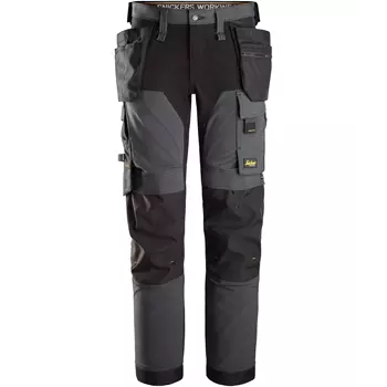 Snickers AllroundWork craftsman trousers 6275 full stretch, Steel Grey/Black