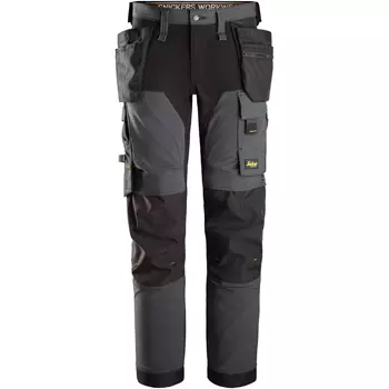 Snickers AllroundWork craftsman trousers 6275 full stretch, Steel Grey/Black