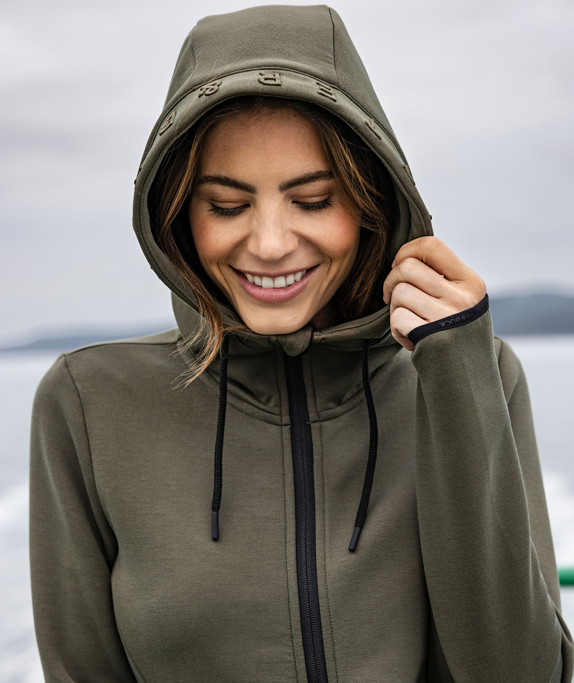 Cutter & Buck Pemberton women's Hood Zip, Ivy green, large image number 5