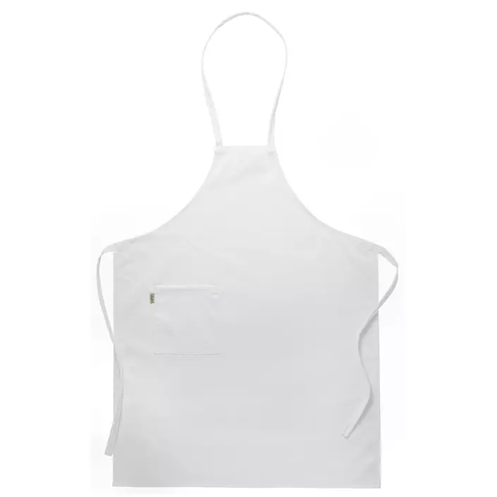 Segers Junior bröstlappsförkläde med ficka, Vit, large image number 0