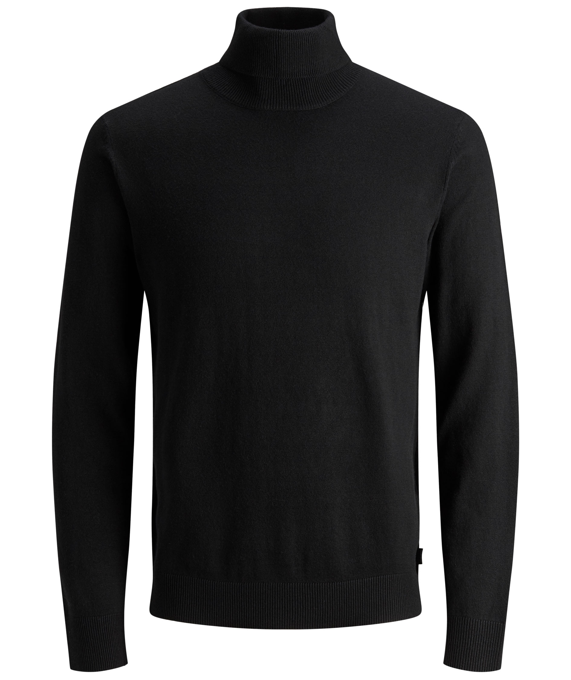 Jack & Jones JJEEMIL knitted turtleneck, Black, Black, swatch