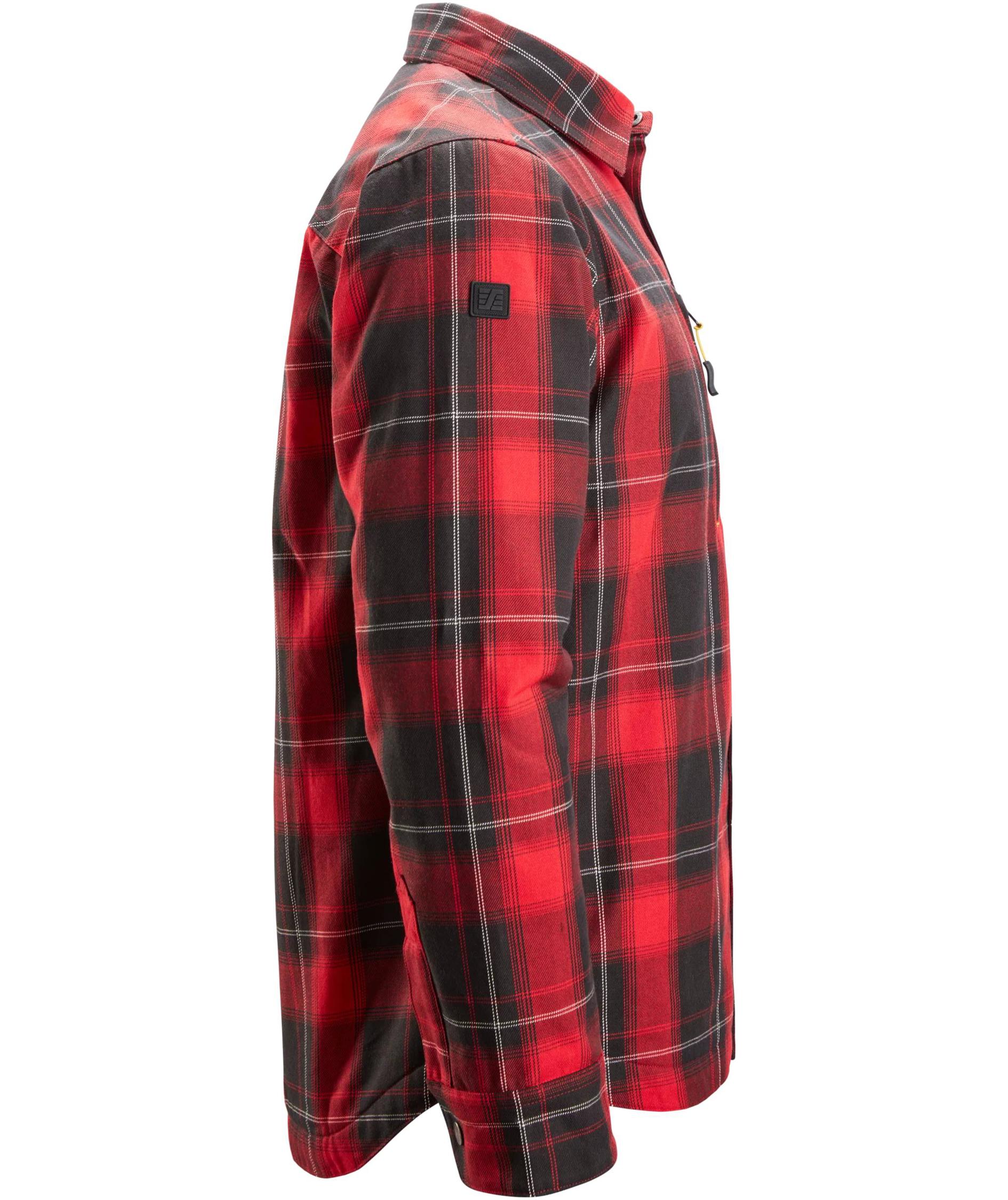 Snickers AllroundWork flannel skjortejakke 8522, Chili Red/Black, large image number 3