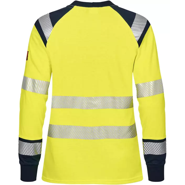 Tranemo FR långärmad T-shirt dam, Varsel yellow/marinblå, large image number 1