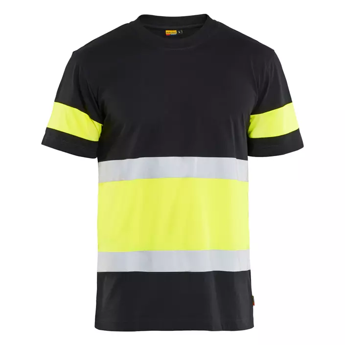 Blåkläder T-shirt, Sort/Hi-Vis Gul, large image number 0