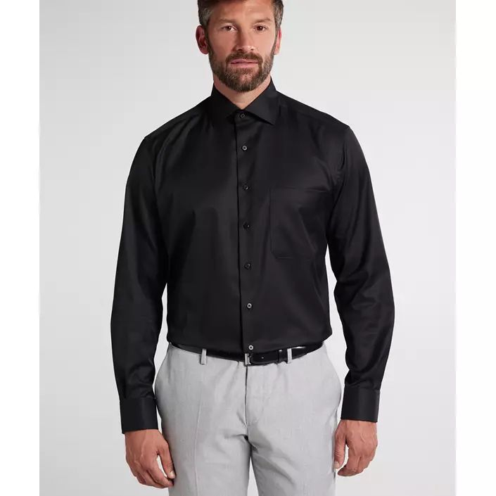 Eterna Cover Comfort fit skjorte, Black, large image number 1