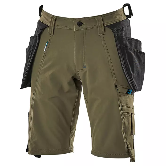Mascot Advanced craftsman shorts full stretch, Moss green, large image number 0