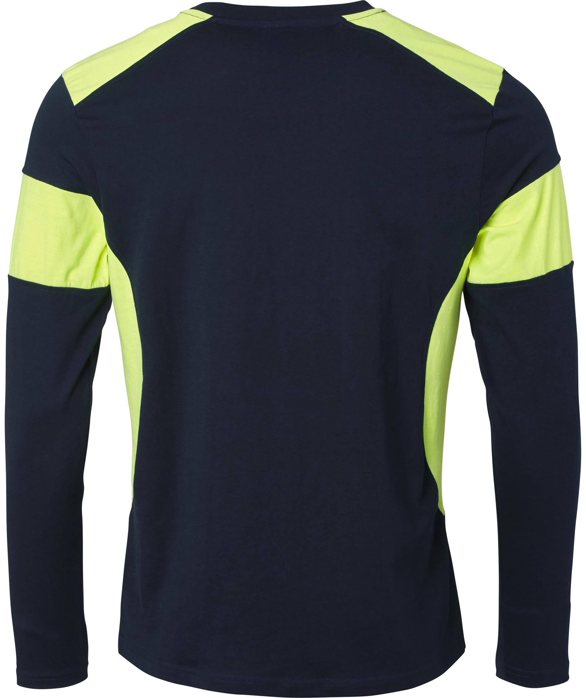 Top Swede long-sleeved T-shirt 212, Navy/Hi-Vis yellow