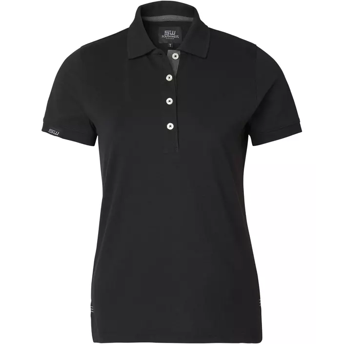 South West Wera Damen Poloshirt, Black/Grey, large image number 0
