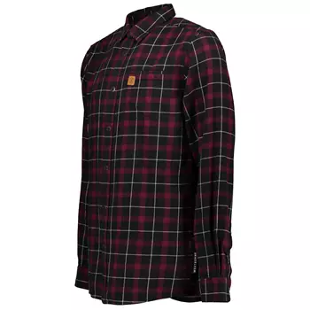 Westborn flannel shirt, Black/Bordeaux