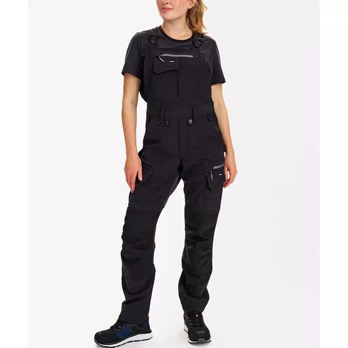 Engel Entire hängselbyxa full stretch dam, Black/Anthracite Grey, large image number 2