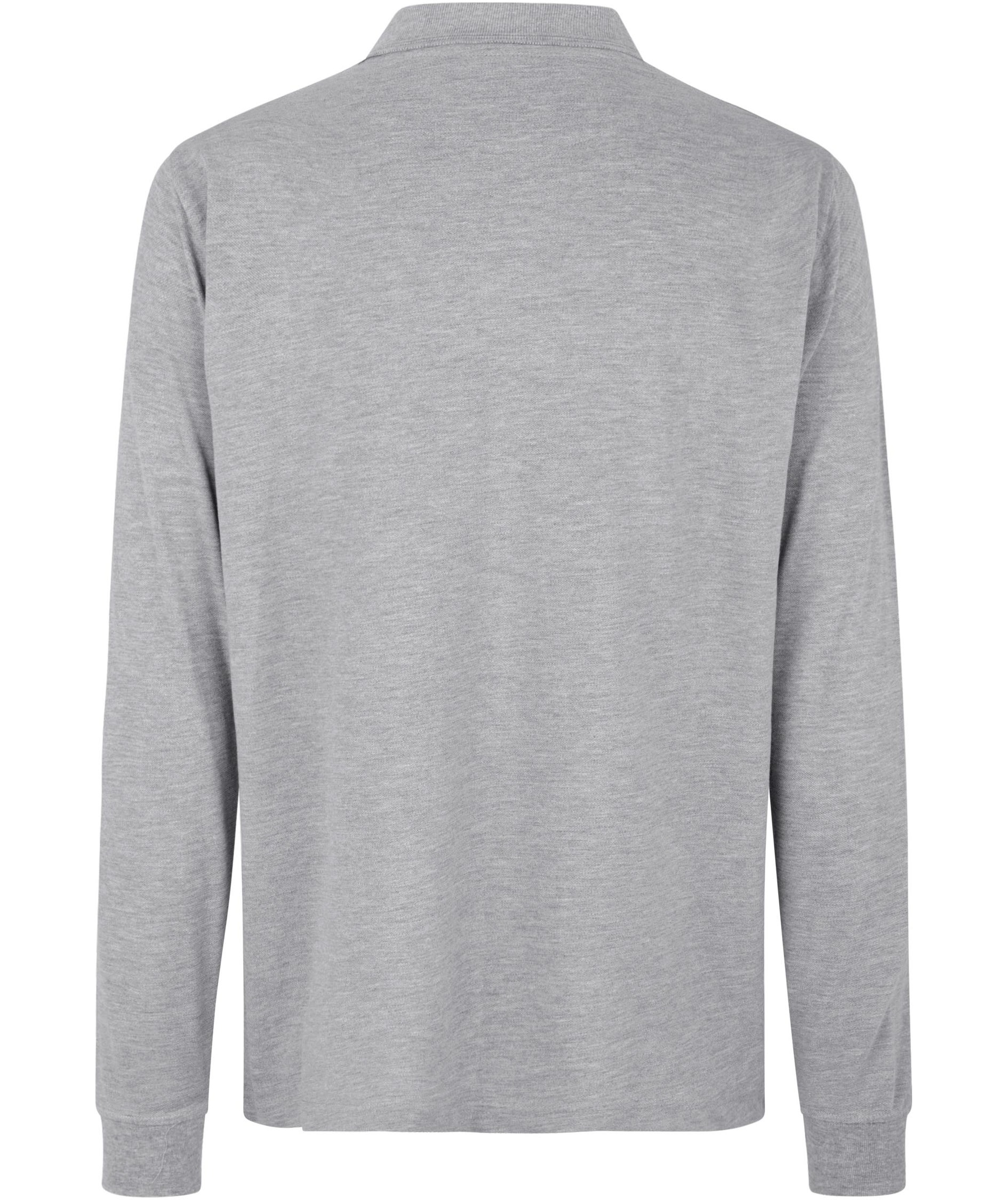 ID PRO Wear long-sleeved Polo shirt, Grey Melange, large image number 1