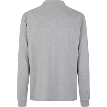 ID PRO Wear long-sleeved Polo shirt, Grey Melange