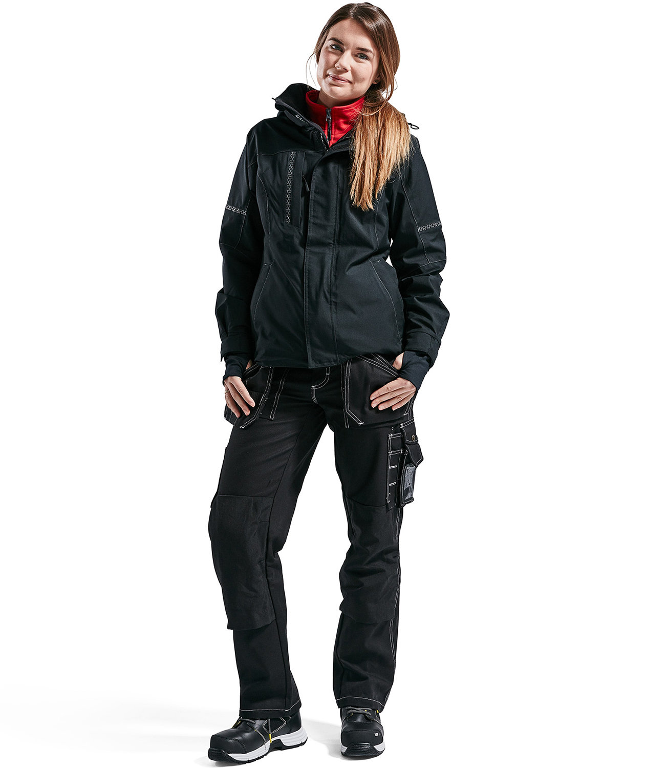 Bl&aring;kl&auml;der dame skaljakke, Sort, large image number 1