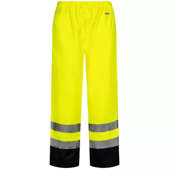 Lyngsøe PU/PVC rain trousers, Hi-vis Yellow/Marine
