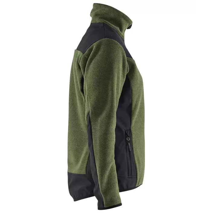 Blåkläder dame strikket jakke med softshell, Høstgrønn/Svart, large image number 2
