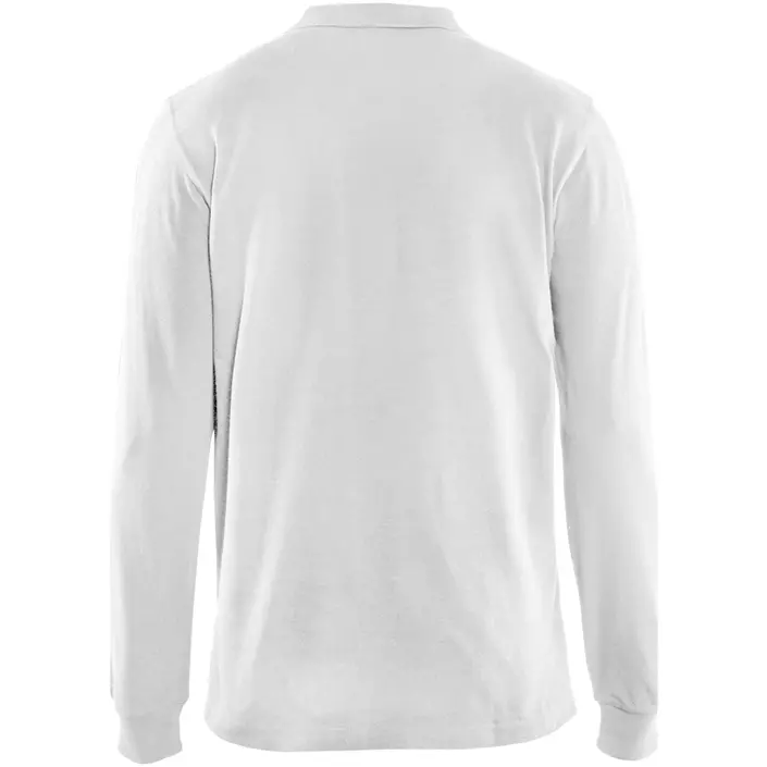 Blåkläder long-sleeved polo shirt, White, large image number 1