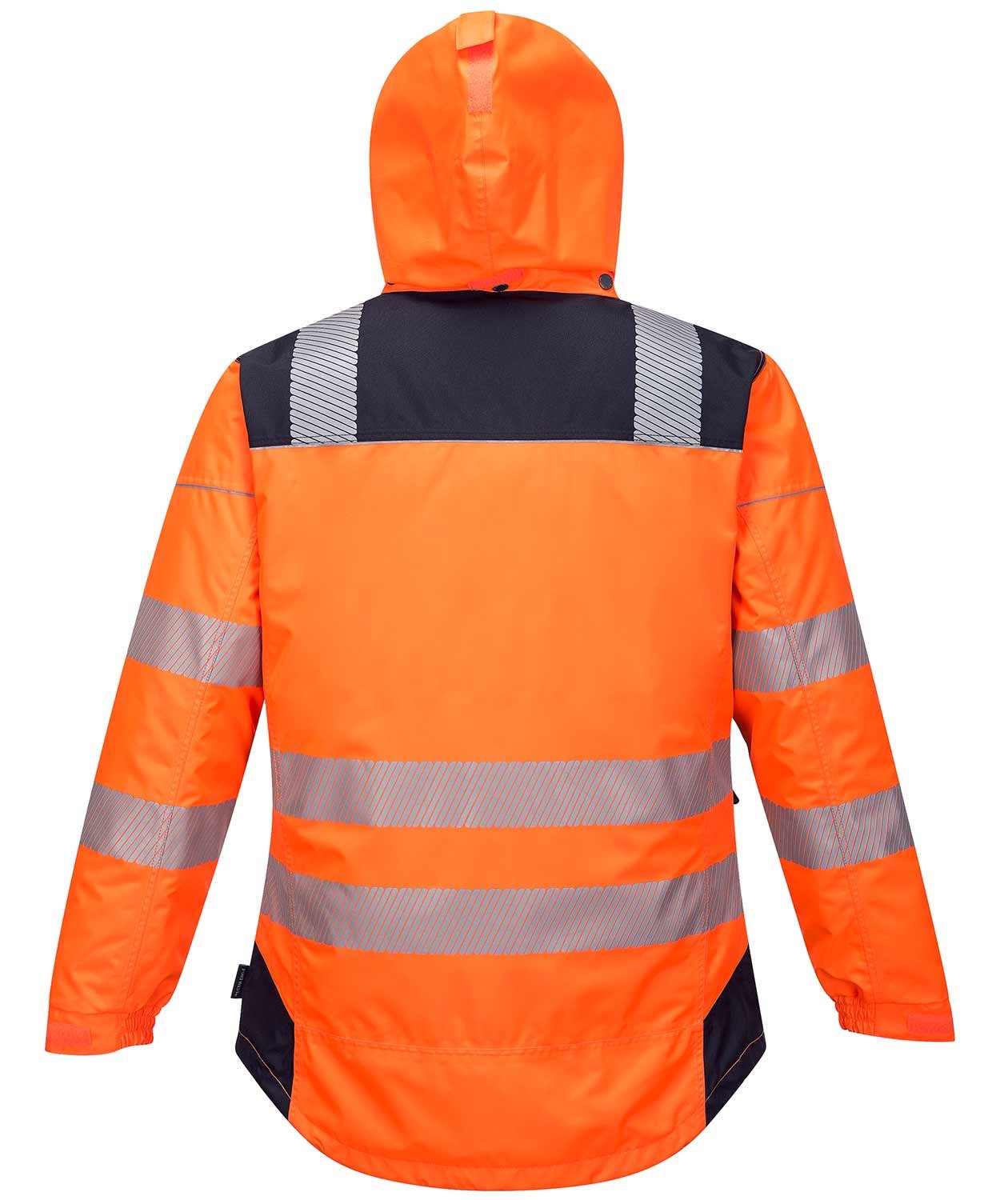 Portwest PW3 winter jacket, Hi-Vis Orange/Dark Marine, large image number 1