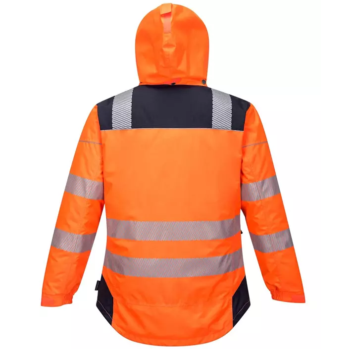 Portwest PW3 winter jacket, Hi-Vis Orange/Dark Marine, large image number 1