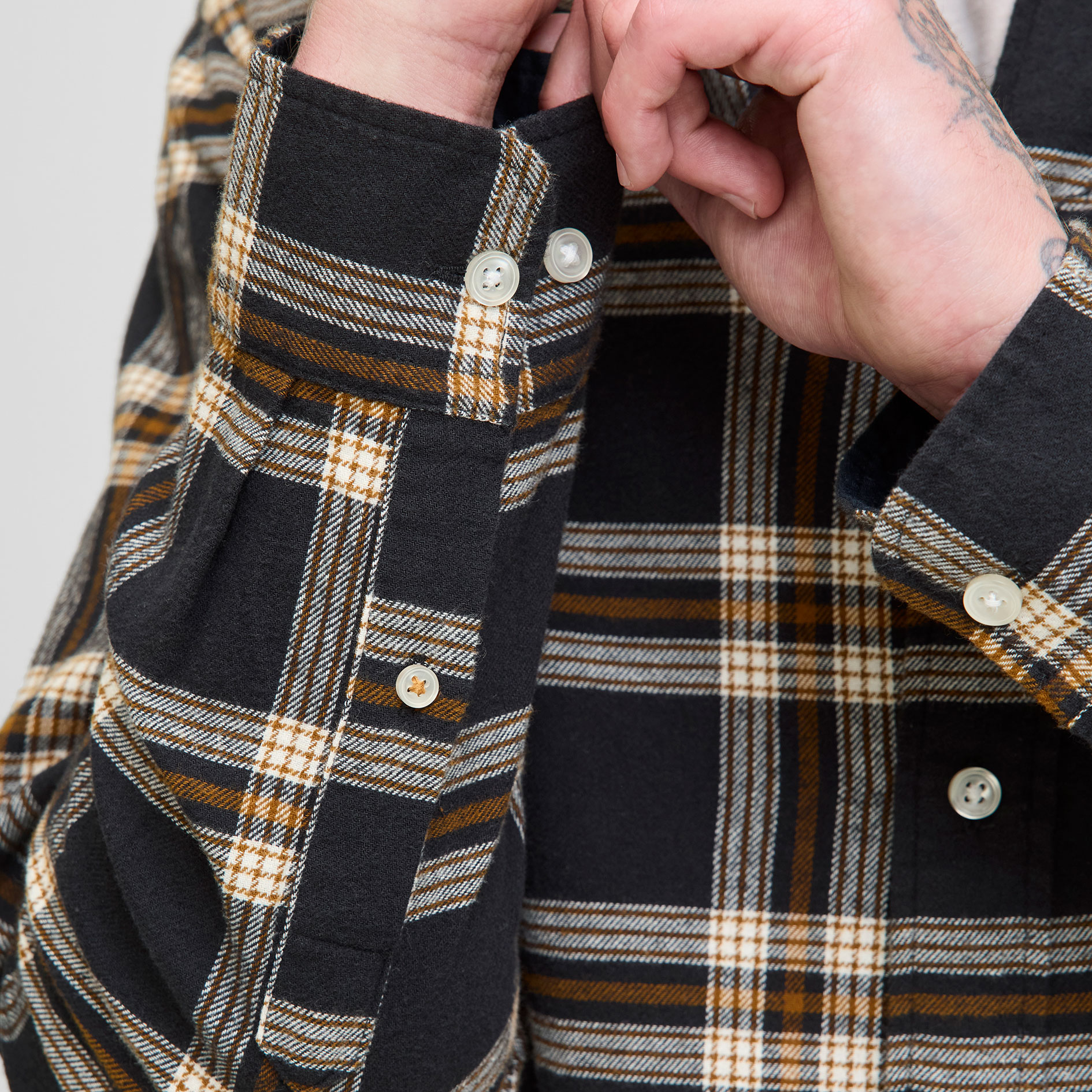 Jack & Jones JJECLASSIC flannel shirt, Black, large image number 5