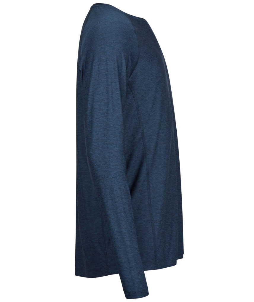Tee Jays langermet Cooldry T-skjorte, Navy melange, large image number 2