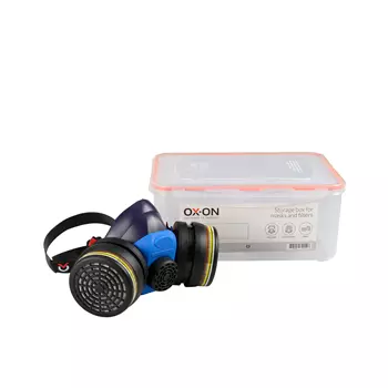 OX-ON förvaringsbox för masker och filter, Transparent