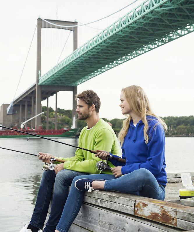 Clique Basic hoodie, Bl&aring;