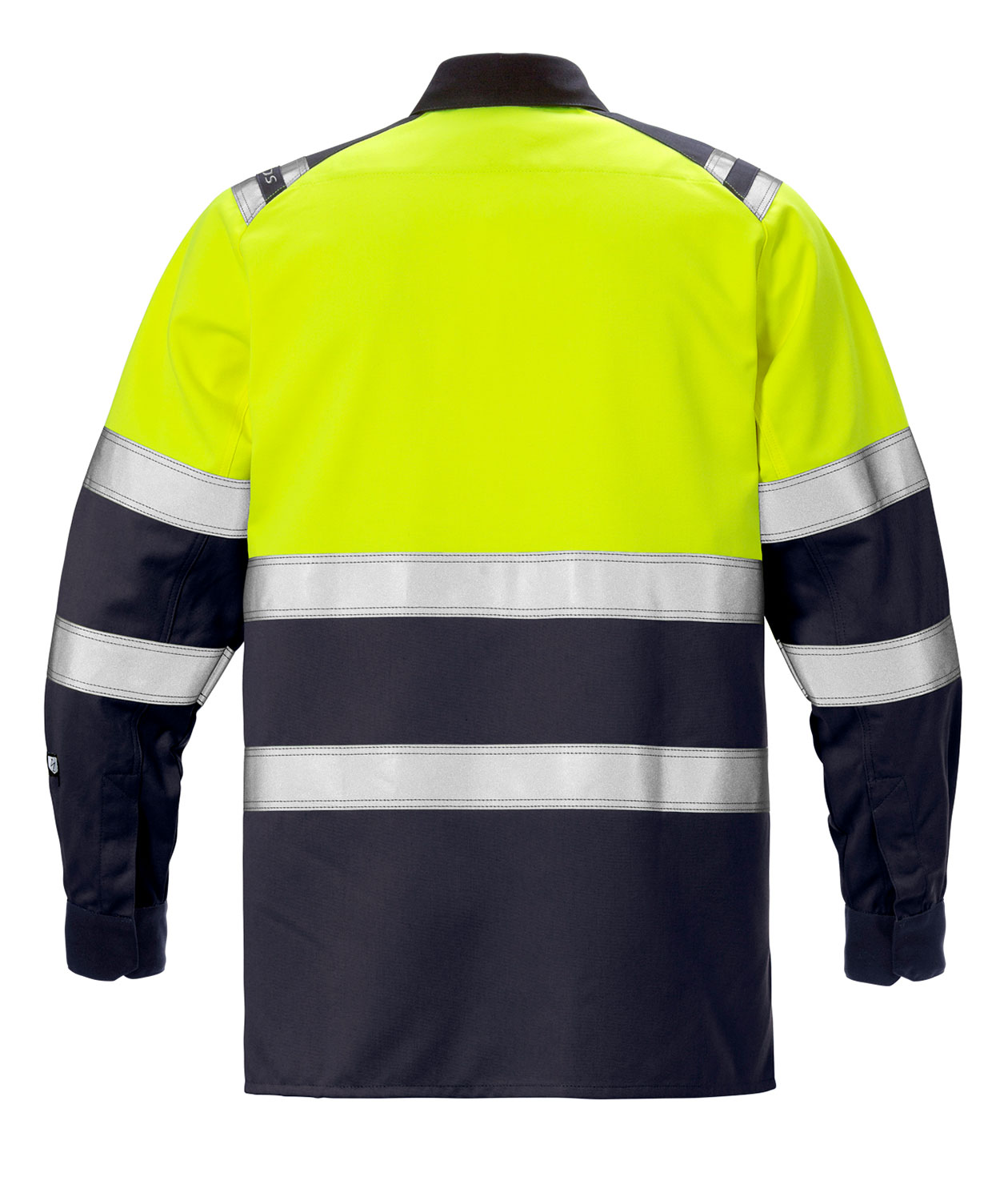 Fristads work shirt 7051, Hi-Vis Yellow/Dark Marine, large image number 1