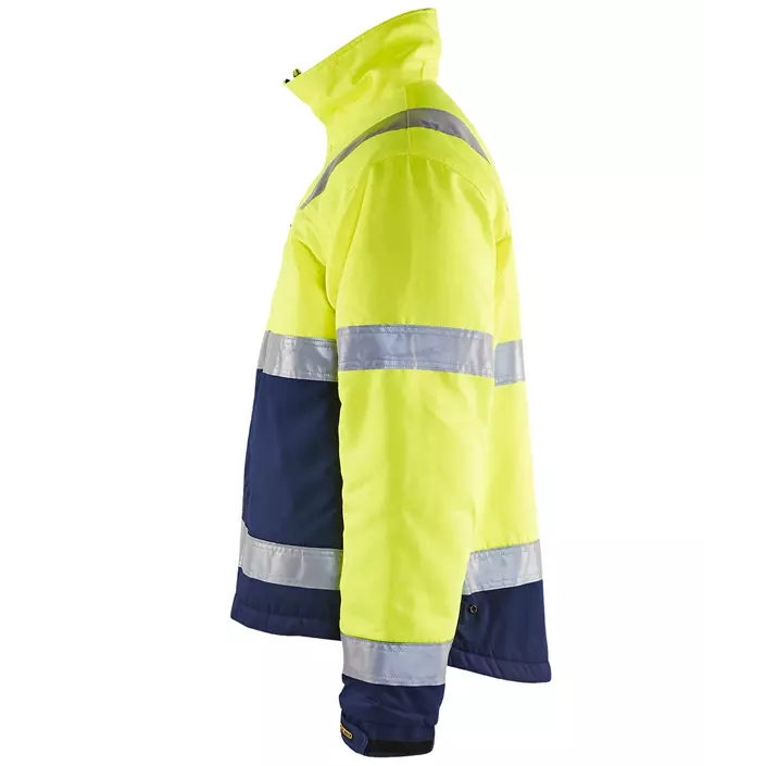 Blåkläder winter work jacket, Yellow/Marine, large image number 3