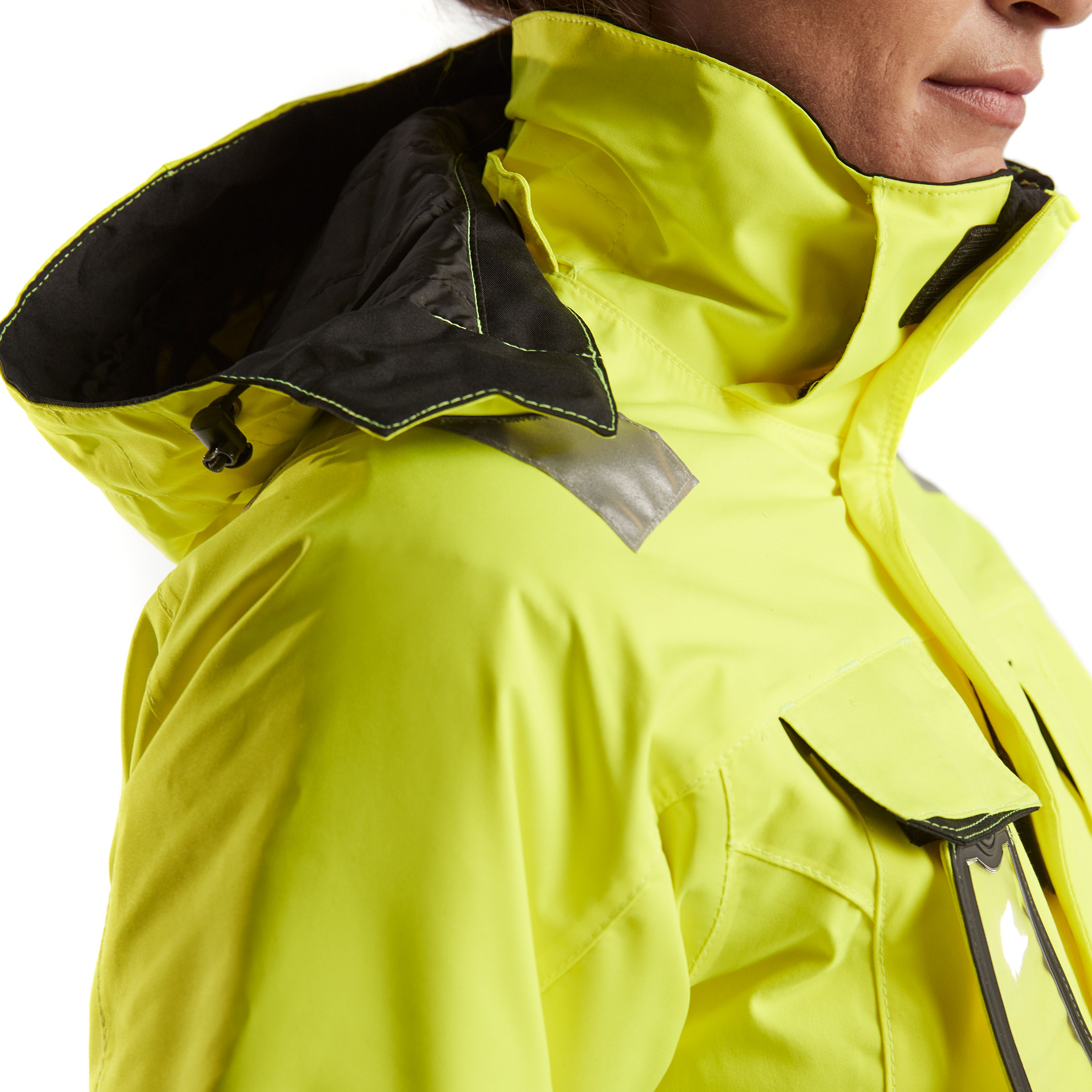 Bl&aring;kl&auml;der dame vinterjakke, Hi-vis&nbsp;Gul/Sort, large image number 8