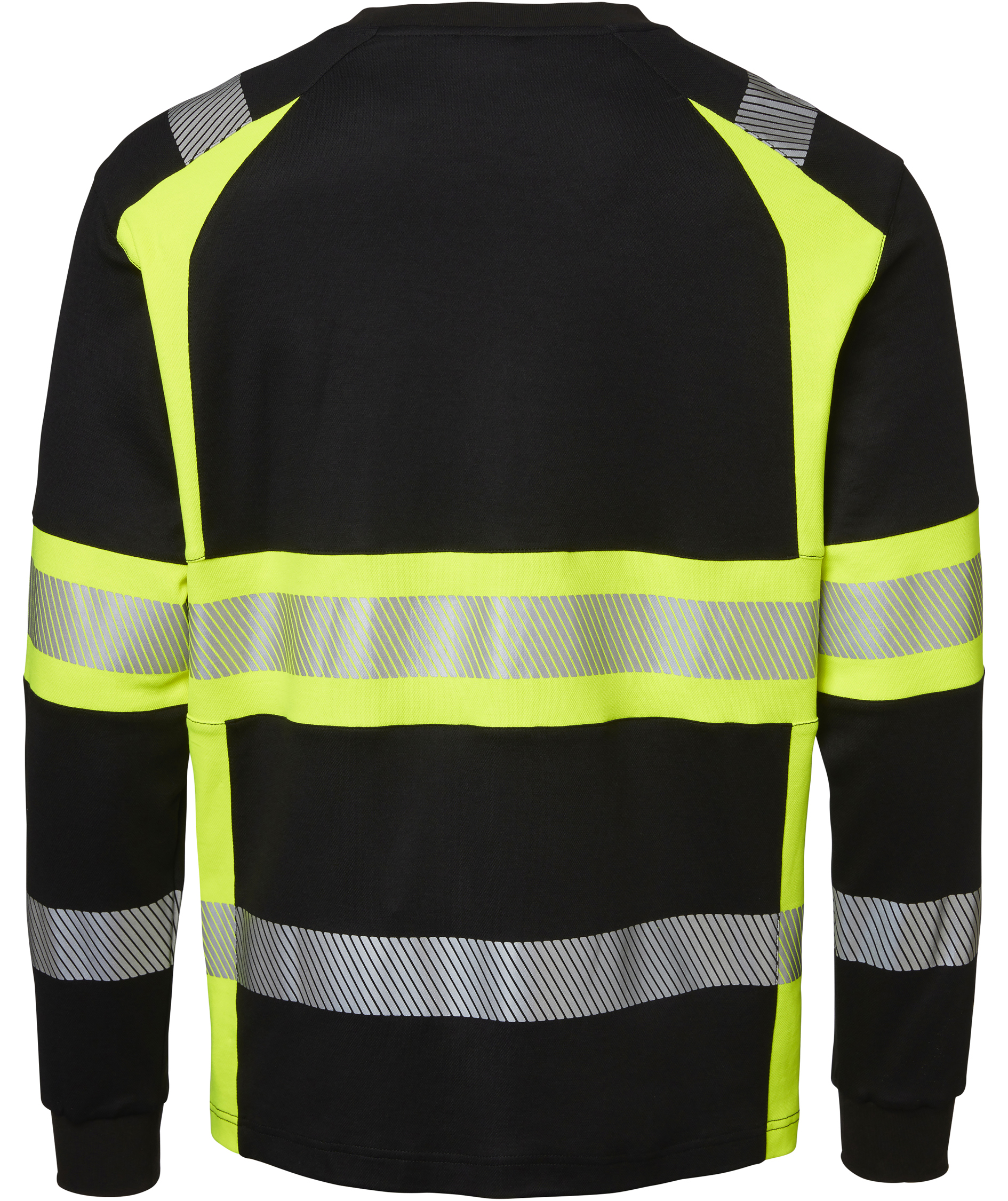 Top Swede l&aring;ng&auml;rmad T-shirt 601, Svart/Varselgul