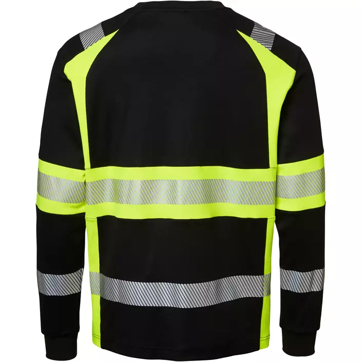 Top Swede langärmliges T-Shirt 601, Schwarz/Hi-Vis Gelb, large image number 1