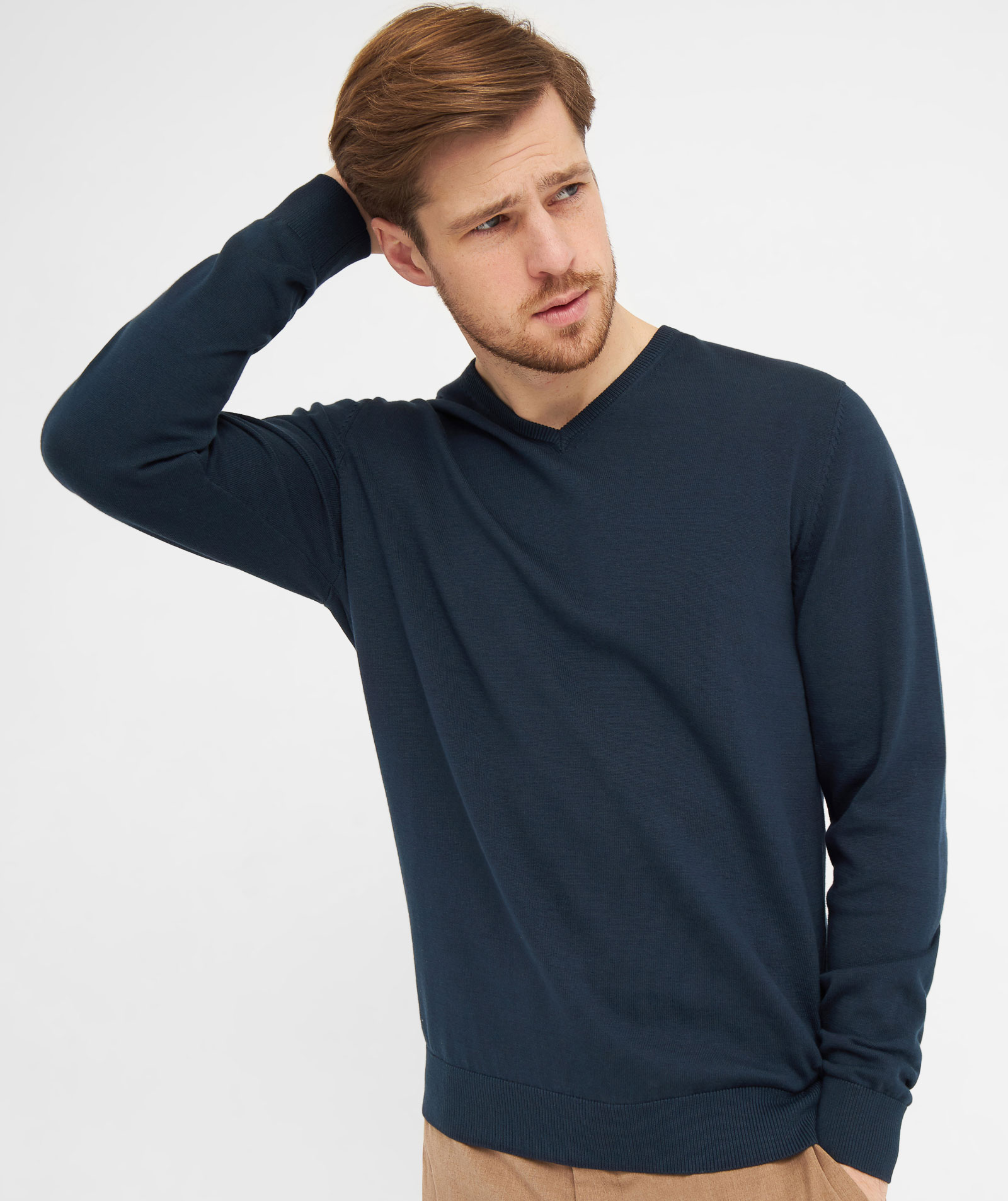 Clipper Napoli stickad tr&ouml;ja, Captain Navy, large image number 4