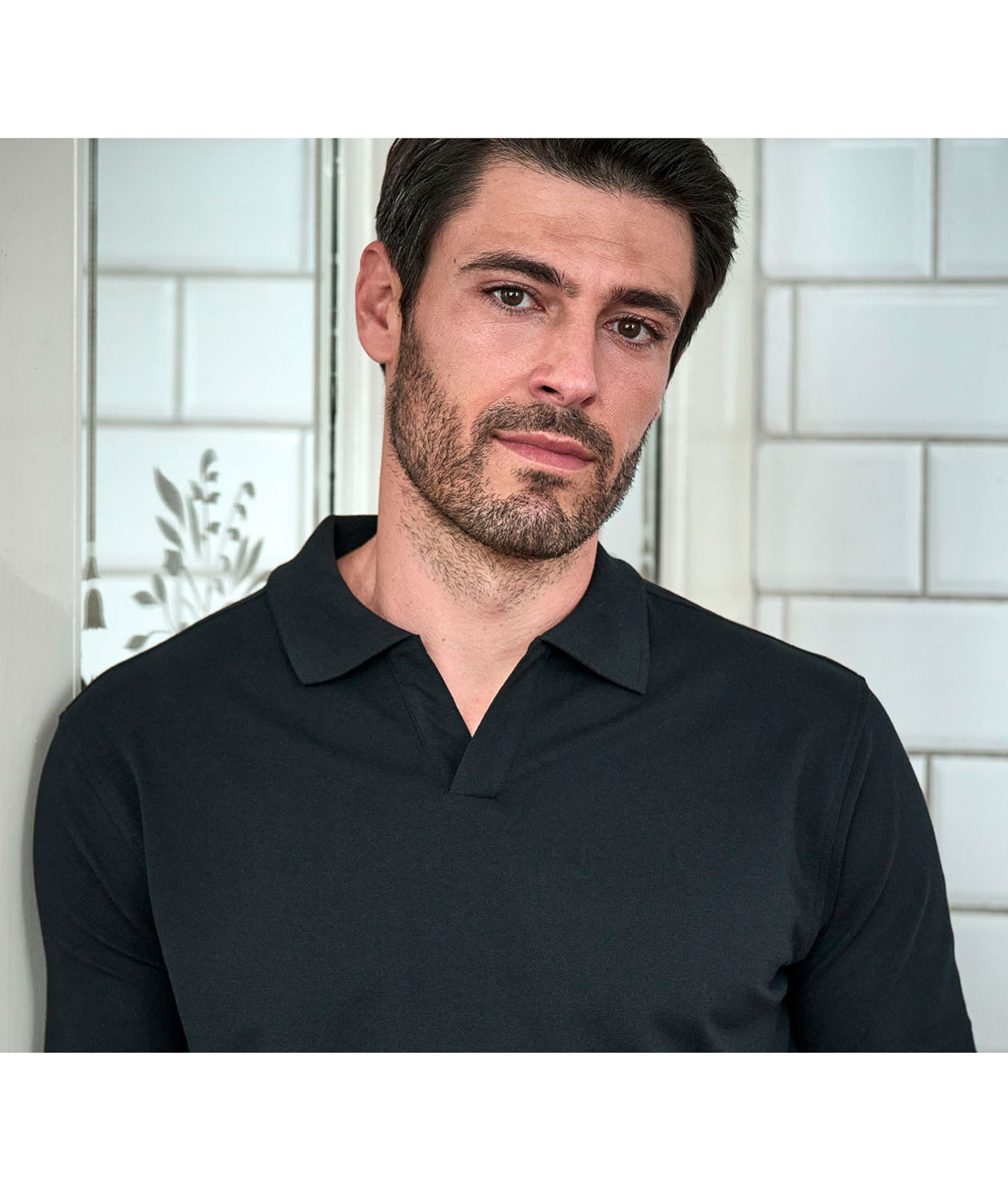 Tee Jays Luxury stretch polo shirt, Black, large image number 2