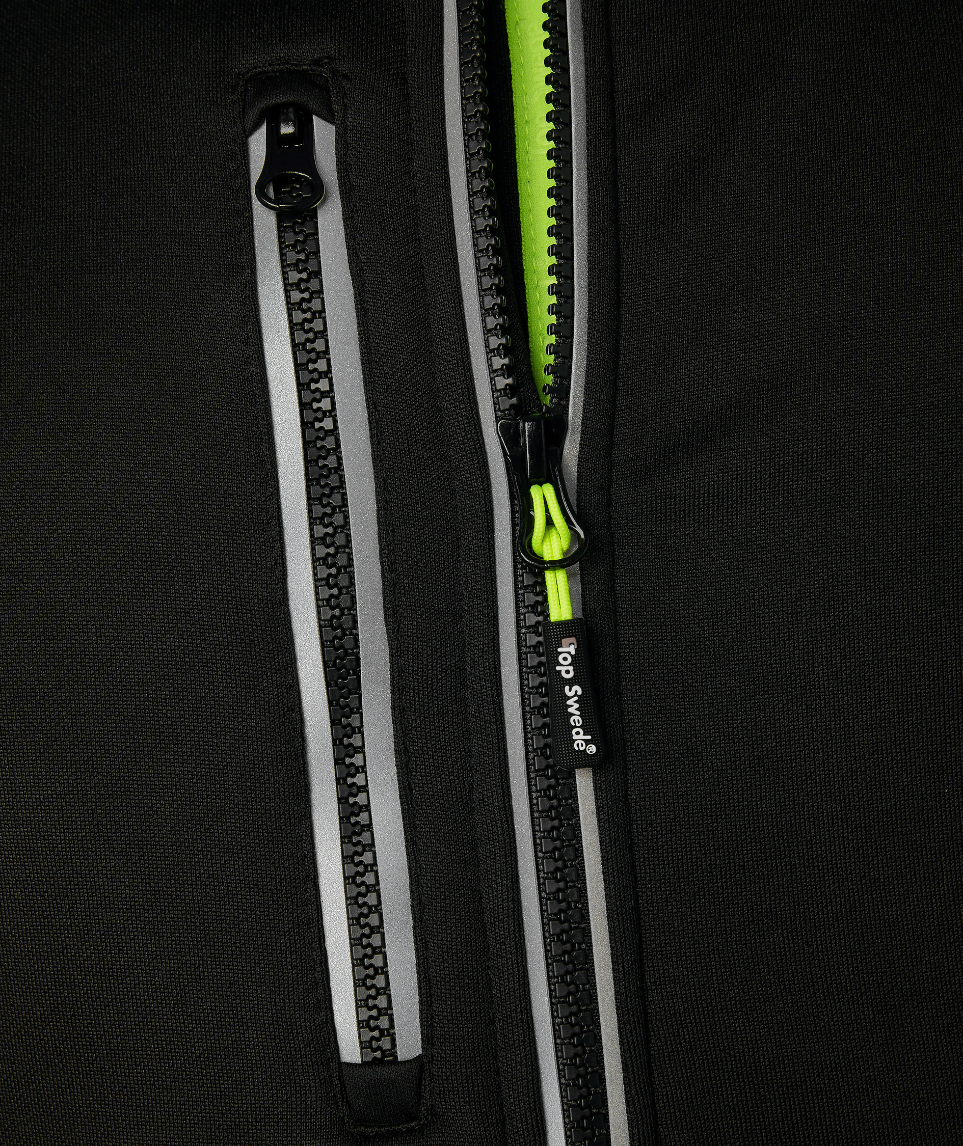 Top Swede h&aelig;ttetr&oslash;je med lynl&aring;s 353, Sort, large image number 4